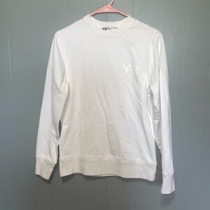 Y-3 Yohji Yamamoto Adidas White Crewneck Sweatshirt Small